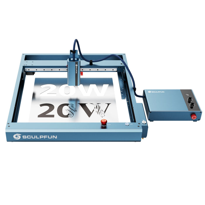SCULPFUN A9 Ultra 20W Fiber + 40W Diode Laser Engraving and Cutting Machine